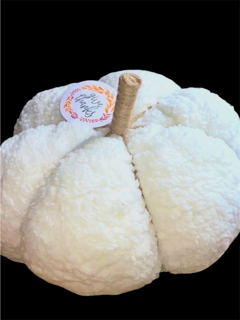 Sherpa Pumpkin Pillow NWT! Soft & Cozy adds a touch of warmth and comfort